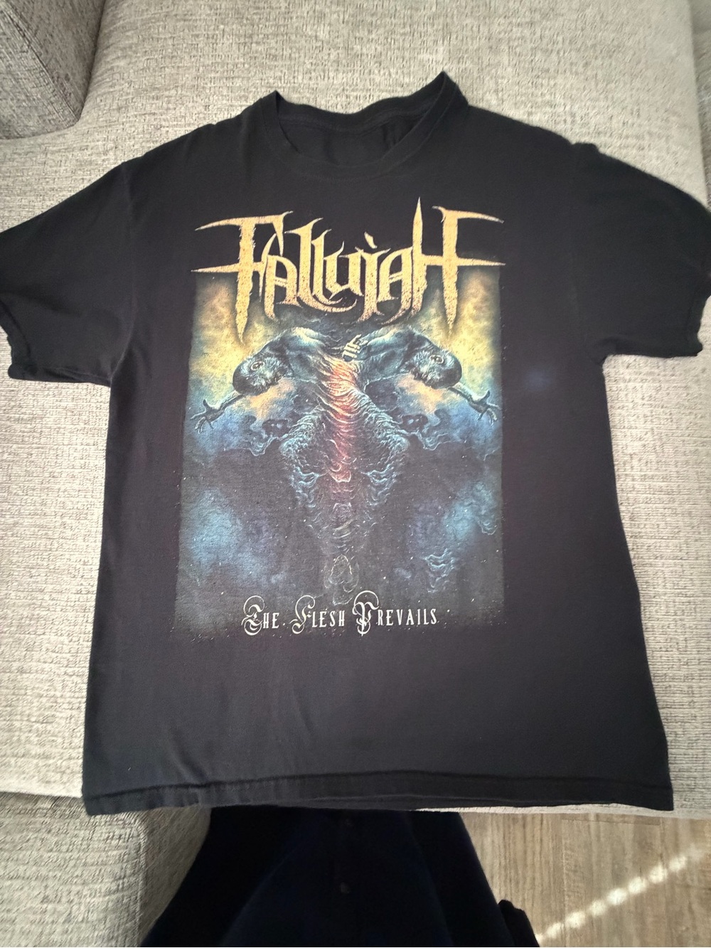 Gildan Black 'Fallujah The Flesh Prevails' Graphic Tee